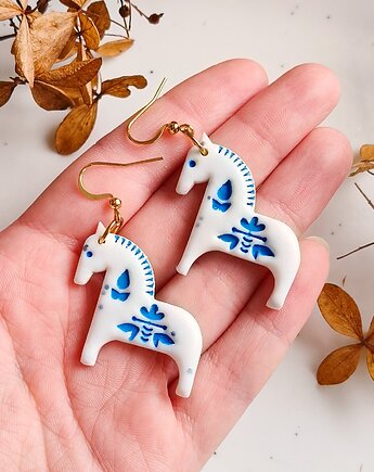 Kolczyki konie, boho biżuteria z końm,i z koniem dla miłośnika koni, Dary Rusałki