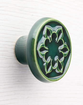 Gałka do mebli zieleń morska, wz.2, pracowniazona