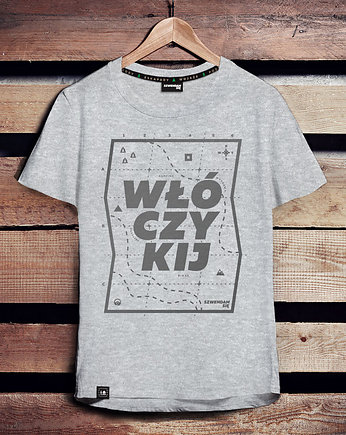 Koszulka męska WŁÓCZYKIJ jasnoszara, Szwendam sie
