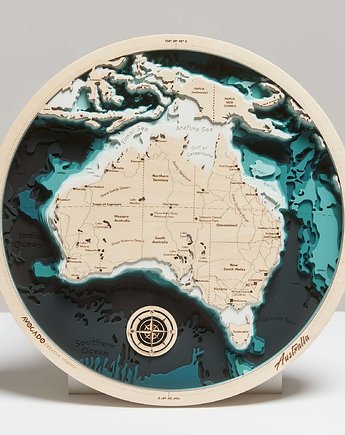 Australia - Drewniana Mapa, AvocadoPT