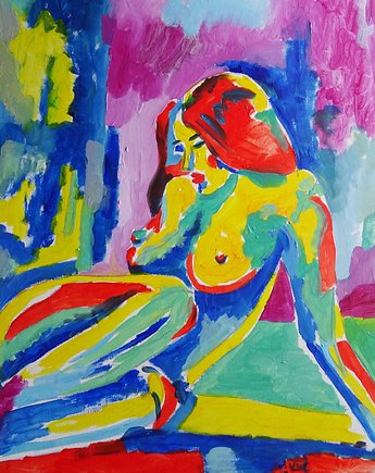 Obraz do salonu akt naga kobieta, alice oil on canvas
