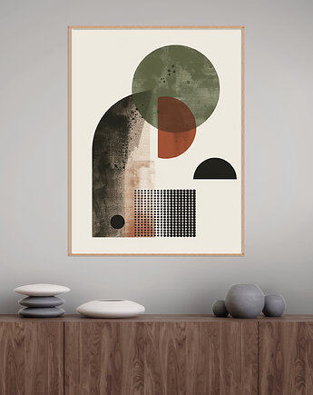 Geometria natury - Plakat, druk - Minimalizm, Boho, Loft #53, Black Sapphire Art