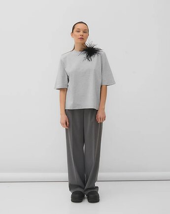 T-Shirt Art grey z poduchami, Patchouli