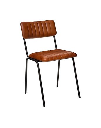 Krzesło Skórzane Retro Chris Czekoladowe 78 cm, MIA home