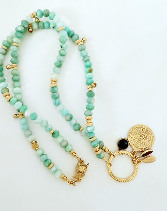 Naszyjnik  SZEPT SMOKA, choker z kamieni Amazonitu, Anemon Atelier