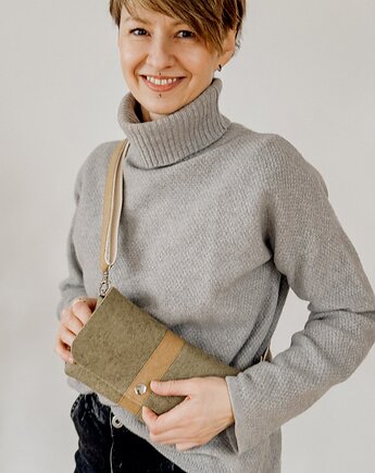 Marmollada - torebka filcowa nerka MIĘTOWA + b, marmollada