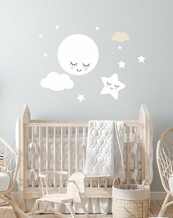 Naklejka Księżyc i Gwiazdki W Kolorze KG01, TamTamTu