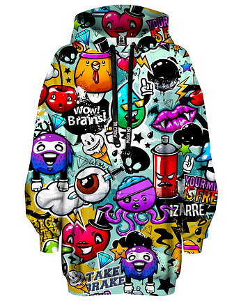 Bluza Oversize Tunika DR.CROW Graffiti Bizarre, DrCrow