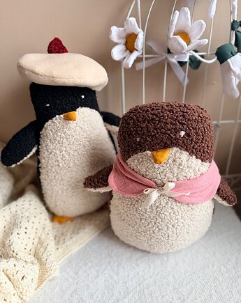 2szt Przytulanki boucle PINGWINEK pingwinki, Atelier Liliputki