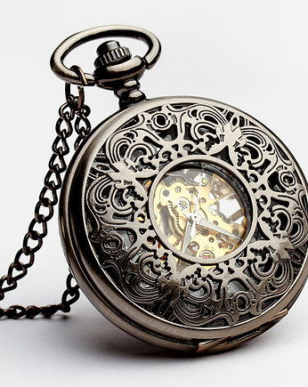 Zegarek wisior - AŻUR II (SILVER) White hand, DROBINY CZASU