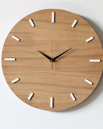 40 cm, zegar ścienny, DĄB, nowoczesny zegar,, Silva Drewniane Dekoracje