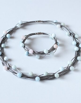 Komplet Kolory Poranka z Morganitem, Mitsu