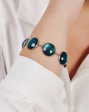 Bransoletka z okrągłych oczek w odcieniu morza, Artseko