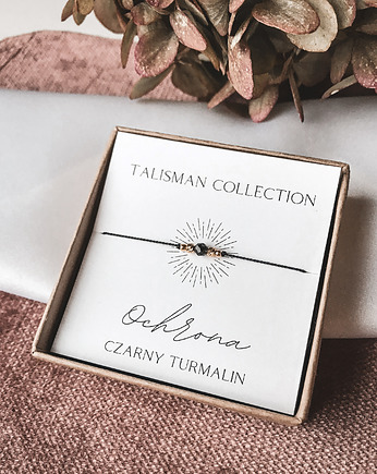 Bransoletka Talizman Ochrona czarny turmalin, Tiny Stone