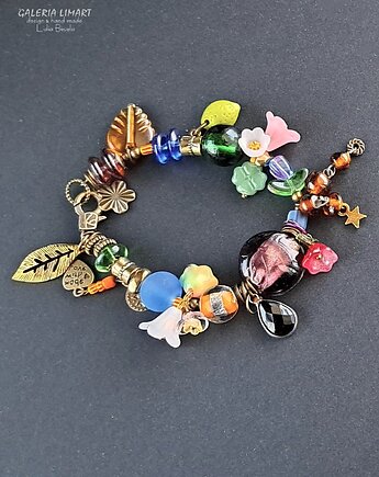 Zima nie trwa wiecznie Urocza bransoletka kwiatowa w stylu boho handmade, Galeria Limart