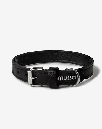 Obroża skórzana Musso Vivo Nero, MUSSO