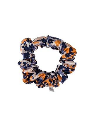 Gumka jedwabna, scrunchie, frotka cętki w chaosie MINI, Capillum