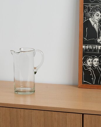 Dzbanek szklany, duński design, lata 70, produkcja: Dania, Przetwory design