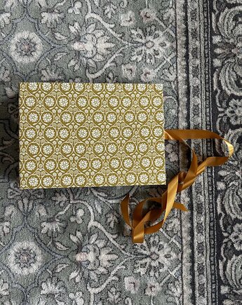 Album na zdjęcia 'Musztardowe kwiaty, Bookbinding by Susan