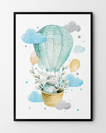 Plakat  - Odlotowy zajączek turkusowy, HOG STUDIO
