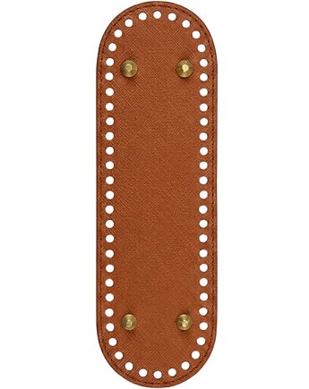 Owalne dno do torebki baza do szydełkowania skóra PU brązowa 30x10 cm owal, smxdsgn