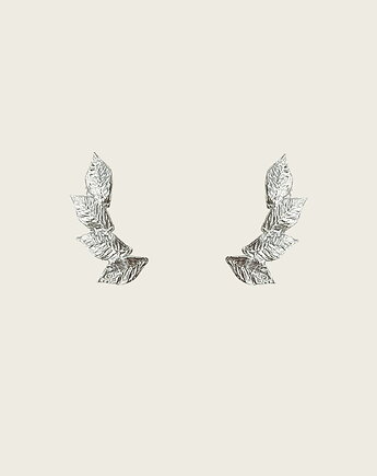 Srebrne kolczyki płatki - Lotos, KOS jewellery