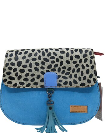 Torebka damska klasyczna zamszowa odpinany wymienny chwost brelok OLIVKA, Olivka Warsaw