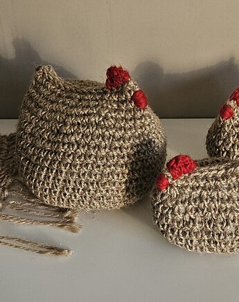 Zestaw 3 kurek ze sznurka konopnego, Las i Łąka