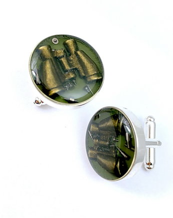 SPINKI do mankietów - TRAVELER (zielone, khaki), DROBINY CZASU