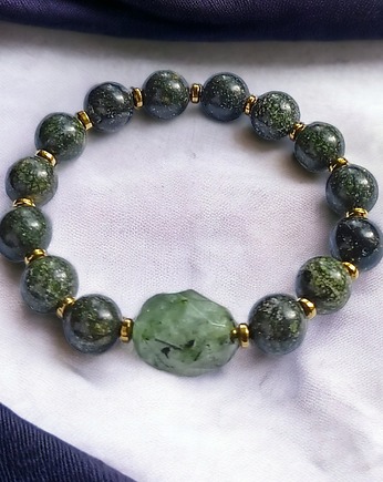 Siła, ochrona, spokój - PREHNIT & JASPIS - dla miłośniczki zieleni, kaktusia