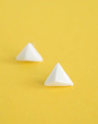Geometryczne porcelanowe kolczyki , imkadesign