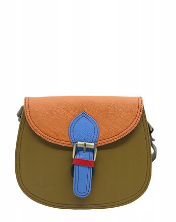 Damska listonoszka skórzana ze skrawków elegancka poręczna eko OLIVKA, Olivka Warsaw