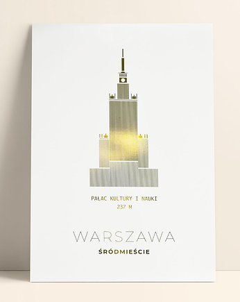 Plakat złocony - Pałac Kultury i Nauki, PKiN, PADE SPACE