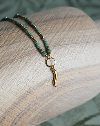 Naszyjnik boho a'la turkus z papryczką, AT NOON