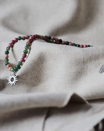 Naszyjnik z agatem i rodonitem, Manjula