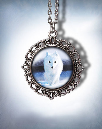 Medalion - Biały lis - romantyczny, yenoo
