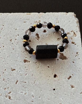 Pierścionek elastyczny  Turmalin, Chmolowska Jewellery