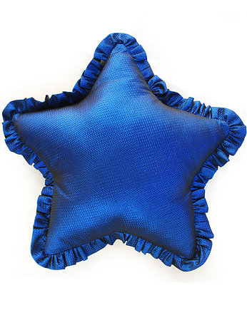 Duża 70 cm niebieska poduszka  gwiazdka, colour contrast