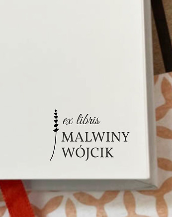 Personalizowany drewniany stempel do książek - ex libris simple, MOOD for WOOD