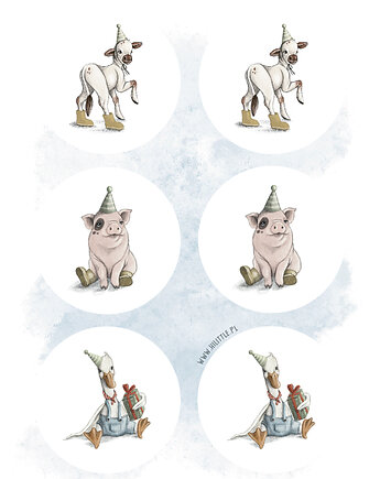 Naklejki z motywem farmy Hi Little, HI LITTLE