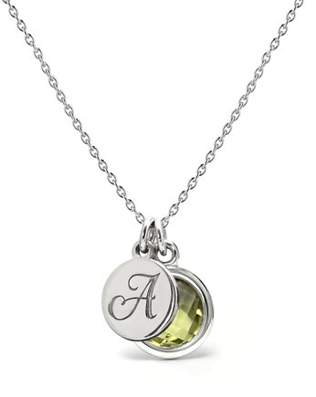 Aura - Srebrny naszyjnik personalizowany z kwarcem, Kuźnia Srebra