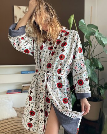 Przepiękne ocieplane kimono, Pintera