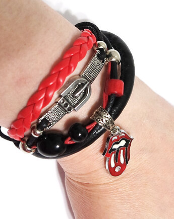 Bransoletka - Usta, język - rzemienie, yenoo