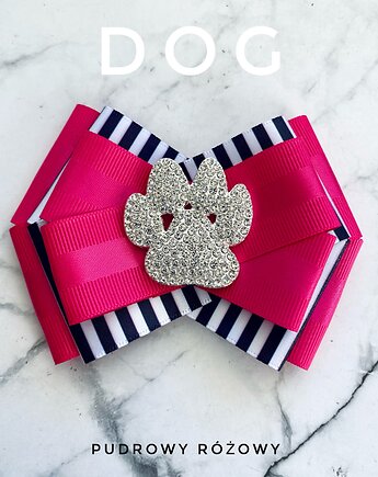 Kolekcja DOG Brosza z łapką wysadzaną kryształkami New, Pudrowy Różowy