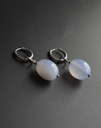 Kolczyki z błękitnym chalcedonem, Unique