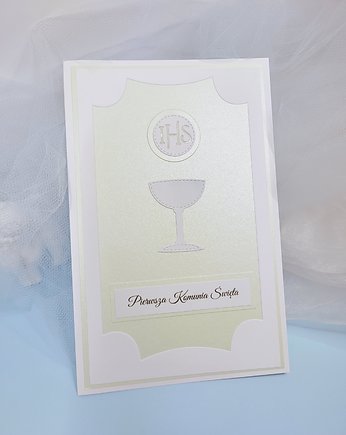 Pamiątki Pierwszej Komunii Świętej, kartki duży format  kopertówka, Card Design World