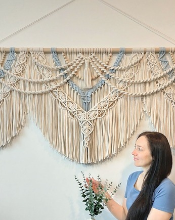 Makrama na Ścianę Wielka GRANDE 200 XXL Okazała Dekoracja do Holu 200x100 cm, Pracownia Wardin