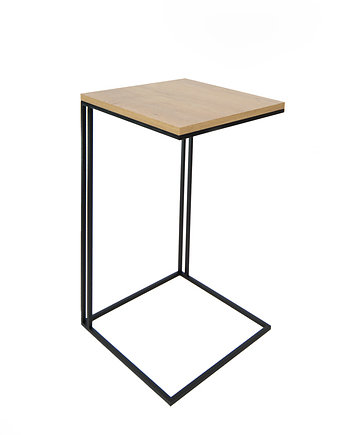 Stolik pomocniczy KORFU maxi, 60 cm CZARNY, drewno, Wzorek Systems