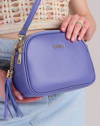 Torebka skórzana na ramię - niebieska (6728), BOSCCOLO