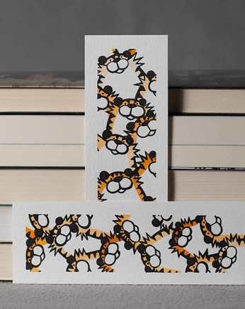 Zakładka do książki tygrysy ręcznie malowana, Arts By Gatt
